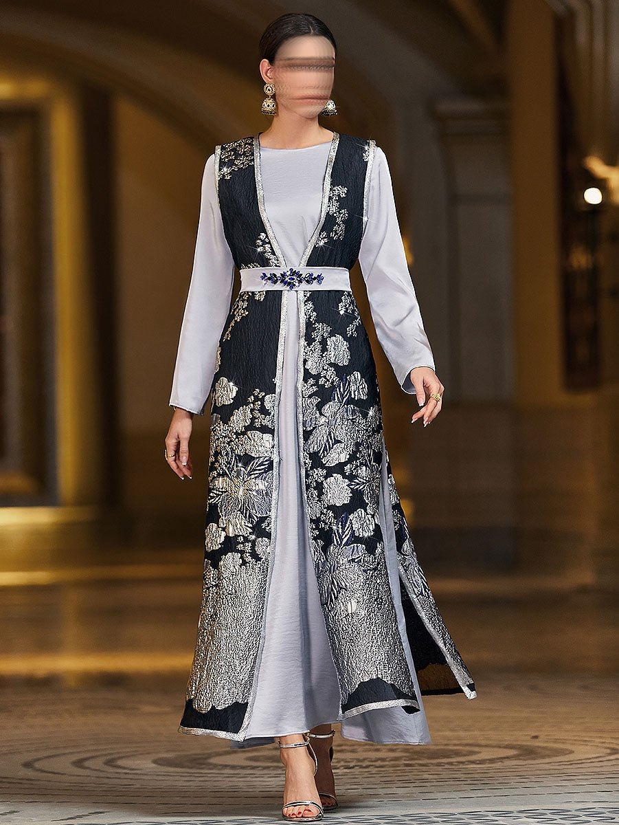 BA4109 Black Sovereign Gown Abaya