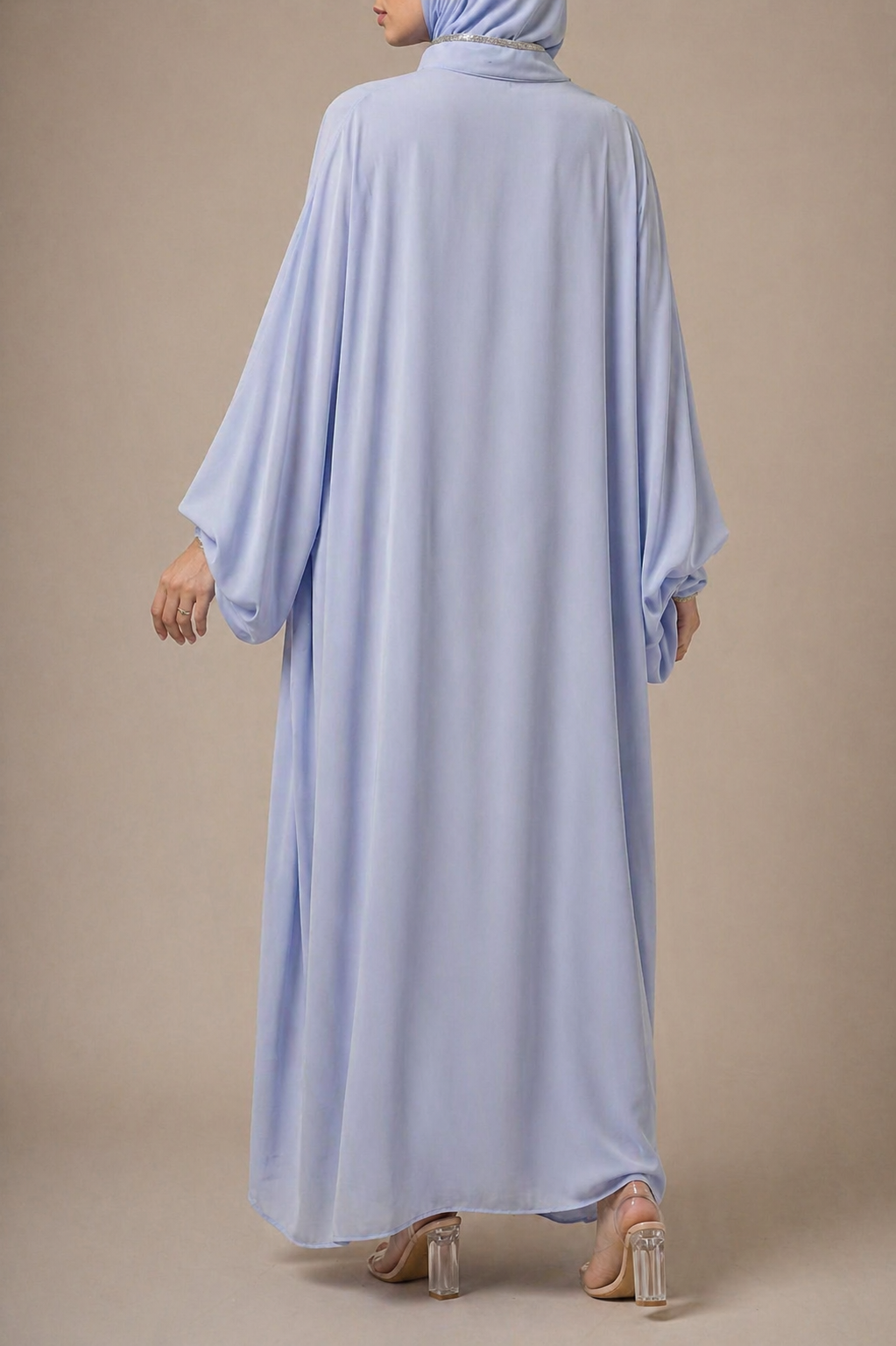 Ice Blue Ward Al Layl Abaya