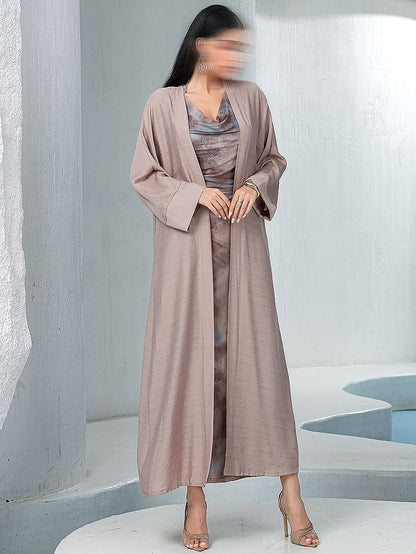 BA5169 Khaki Cascade Abaya