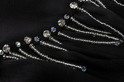BA6011 Black Scintillate Dress