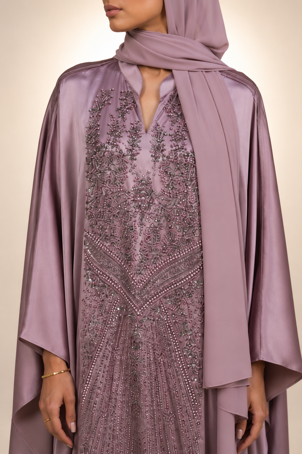 Soft Lavender Ameera Abaya 2