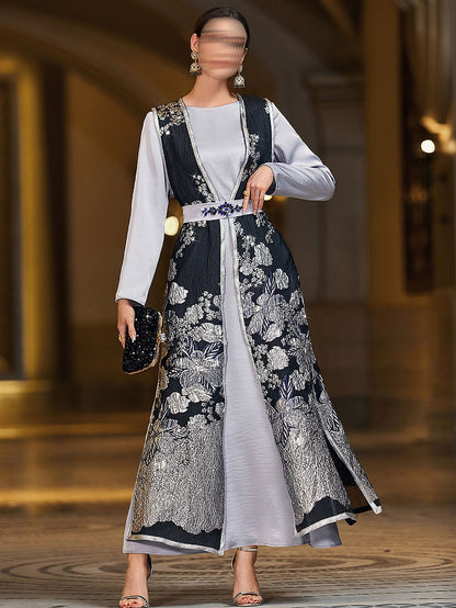 BA4109 Black Sovereign Gown Abaya