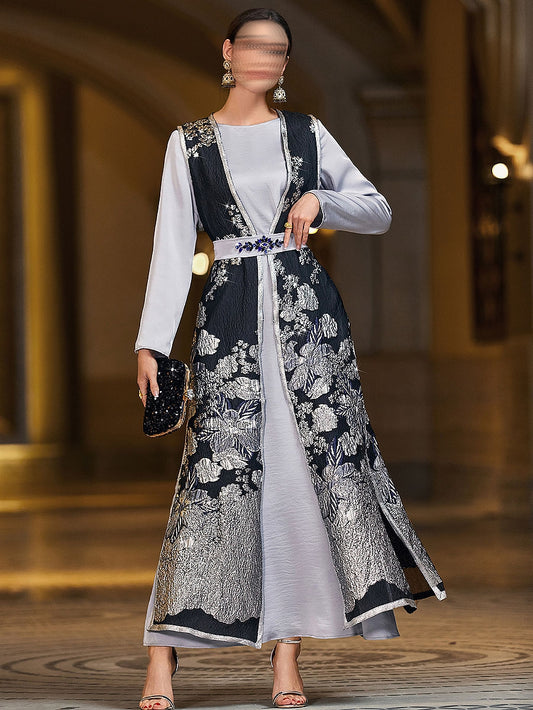 BA4109 Black Sovereign Gown Abaya