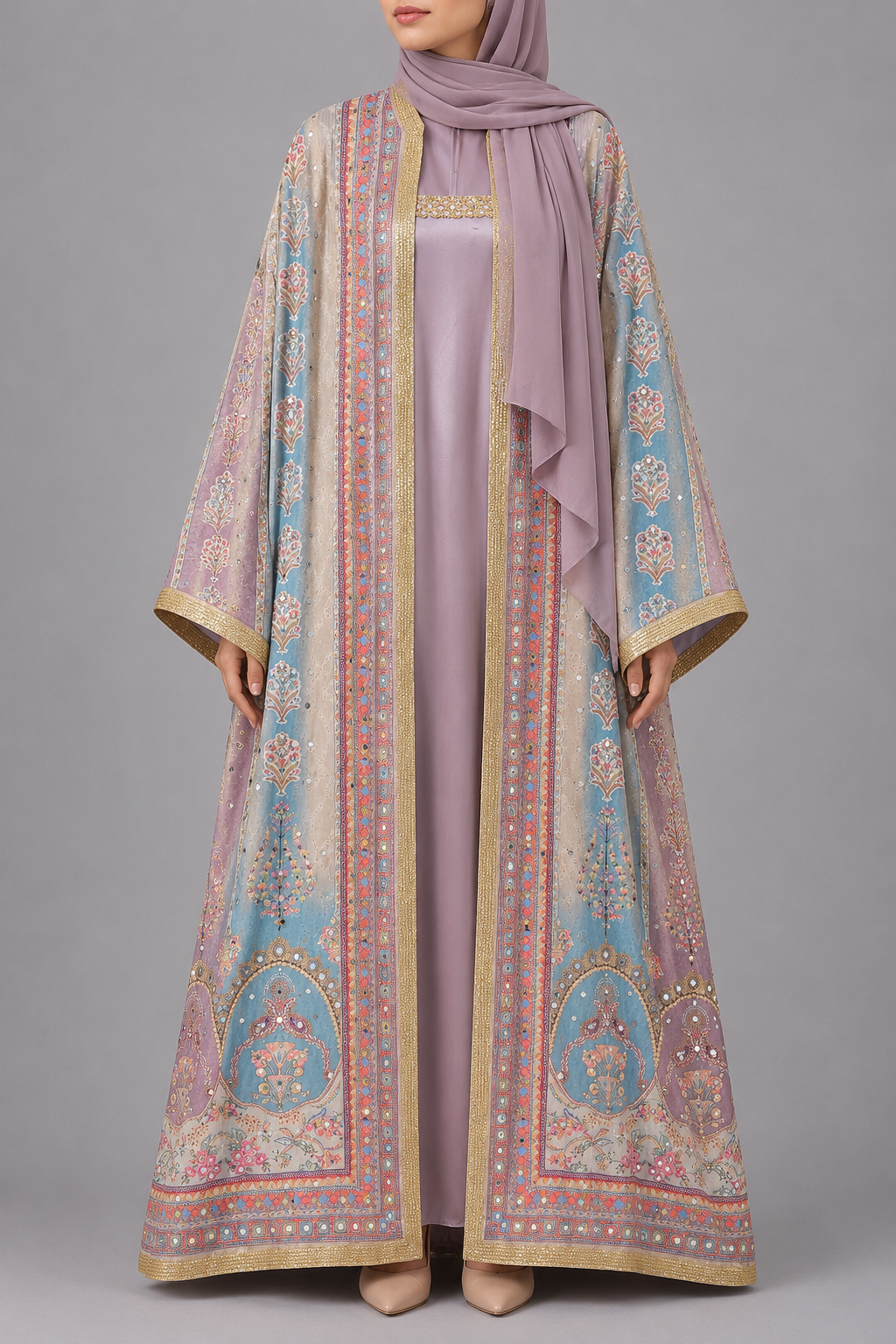 Mauve Zareen Abaya