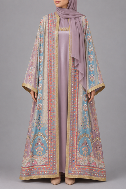 Mauve Zareen Abaya