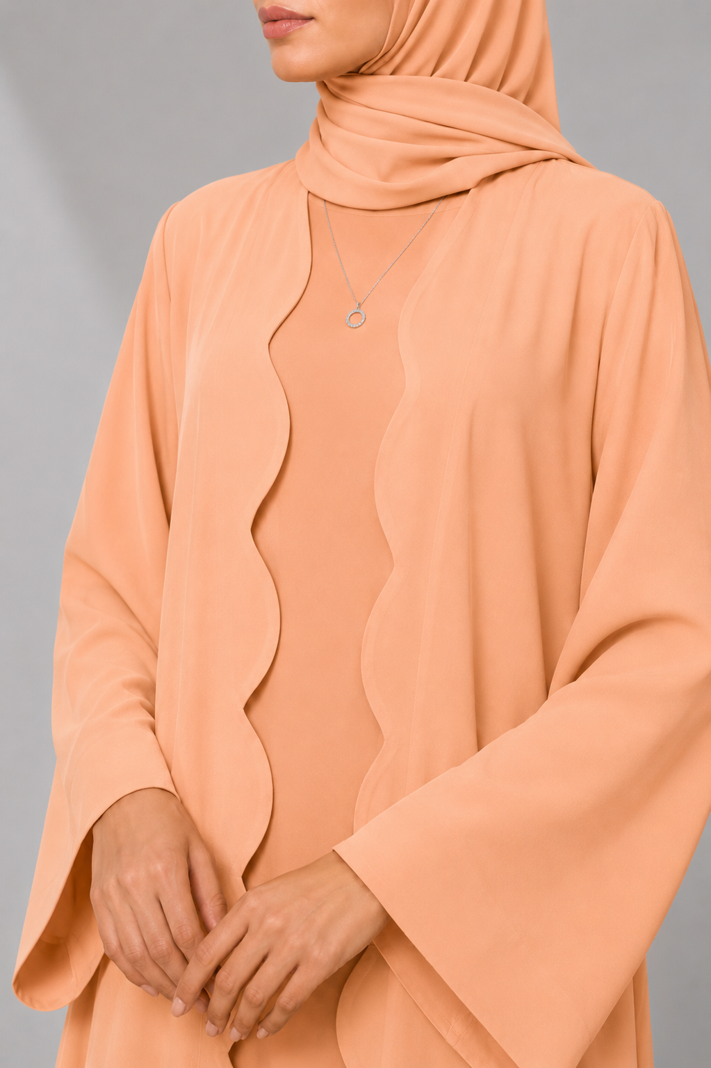 Peach Wave Abaya