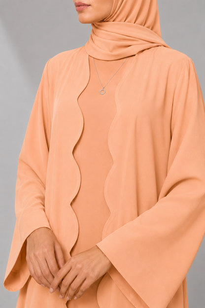 Peach Wave Abaya