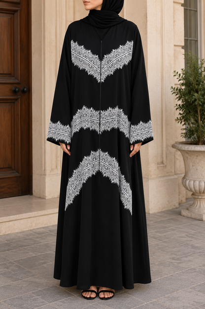 Zil Lace Abaya S19M
