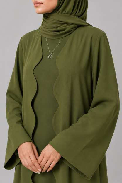 Olive Wave Abaya