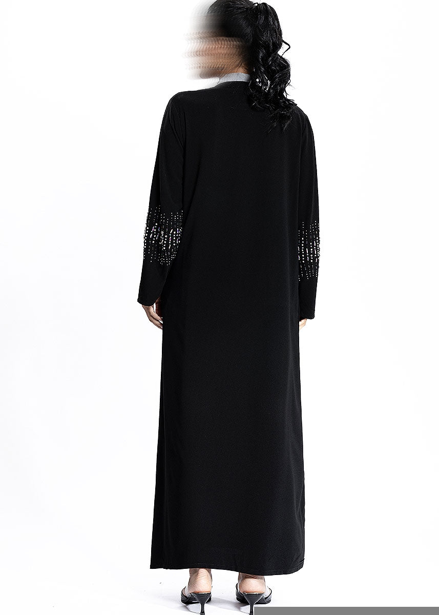 BA6068 Black Celestial Abaya