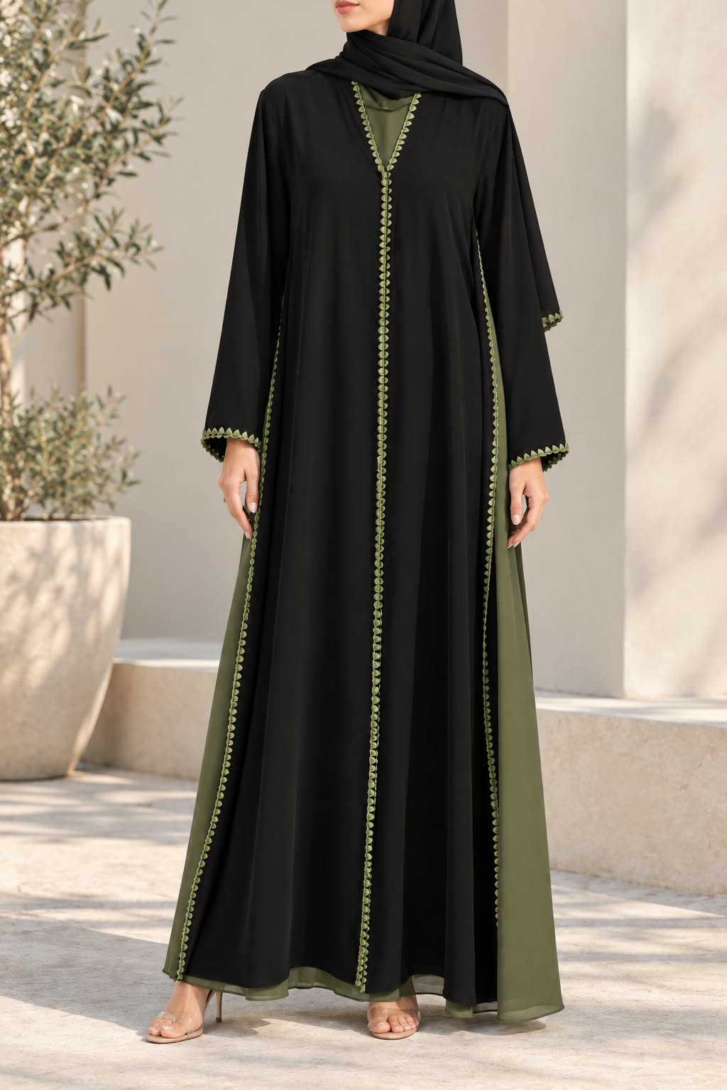 Olive Piceous Abaya