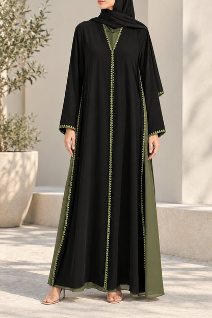 Olive Piceous Abaya