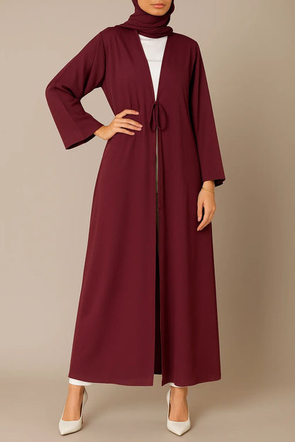 Maroon Tie Abaya