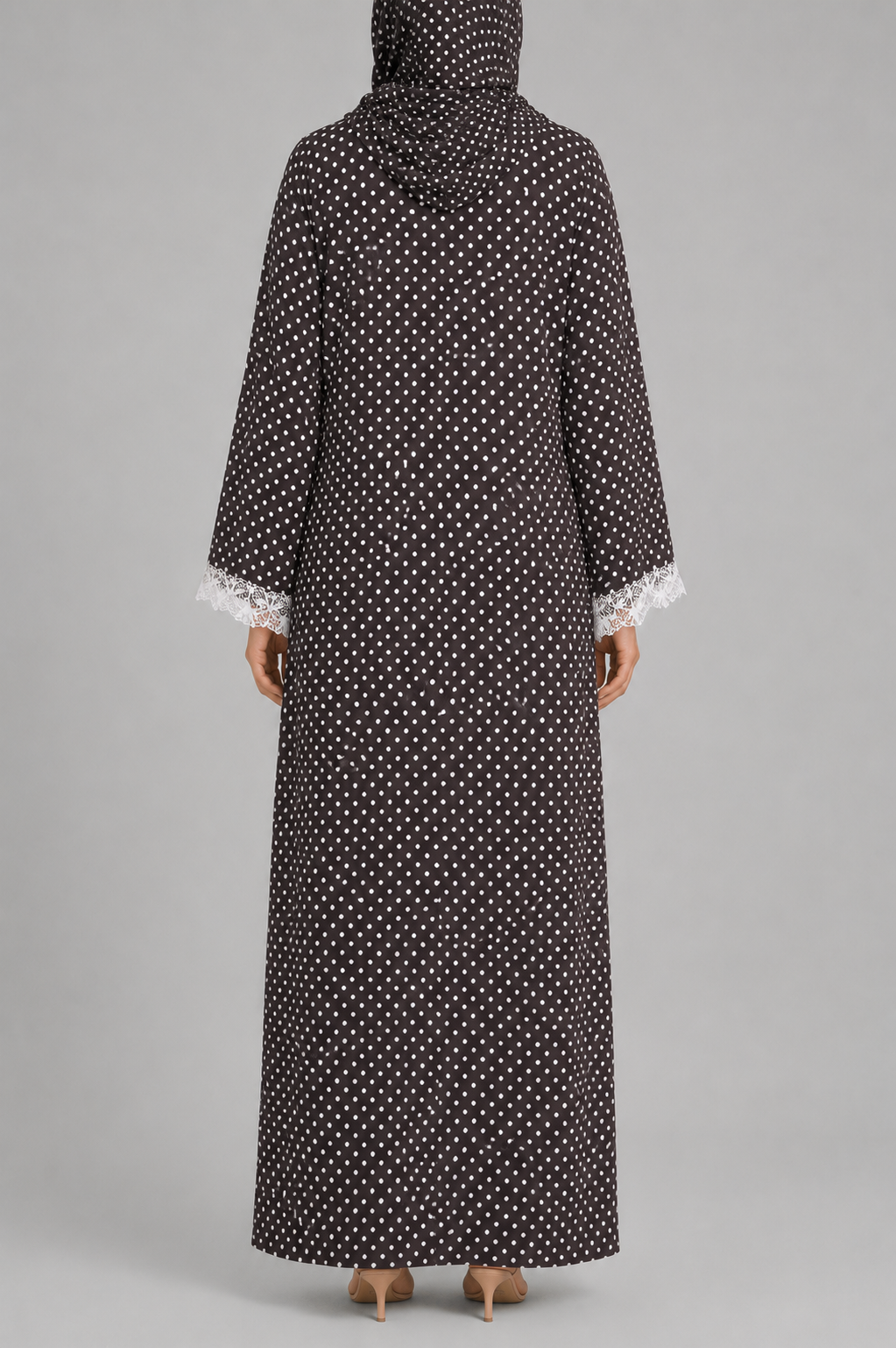 Brown Polka Abaya