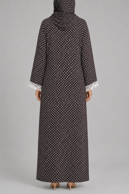 Brown Polka Abaya