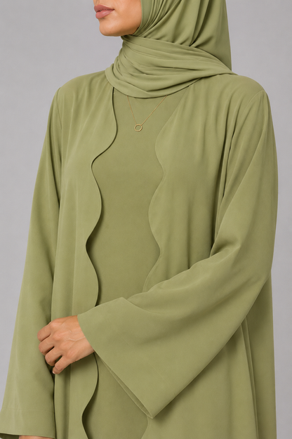 Pistachio Wave Abaya