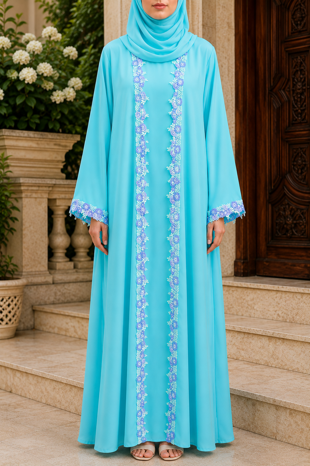 Petal Lace Abaya