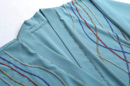 BA3137 Blue Celeste Abaya