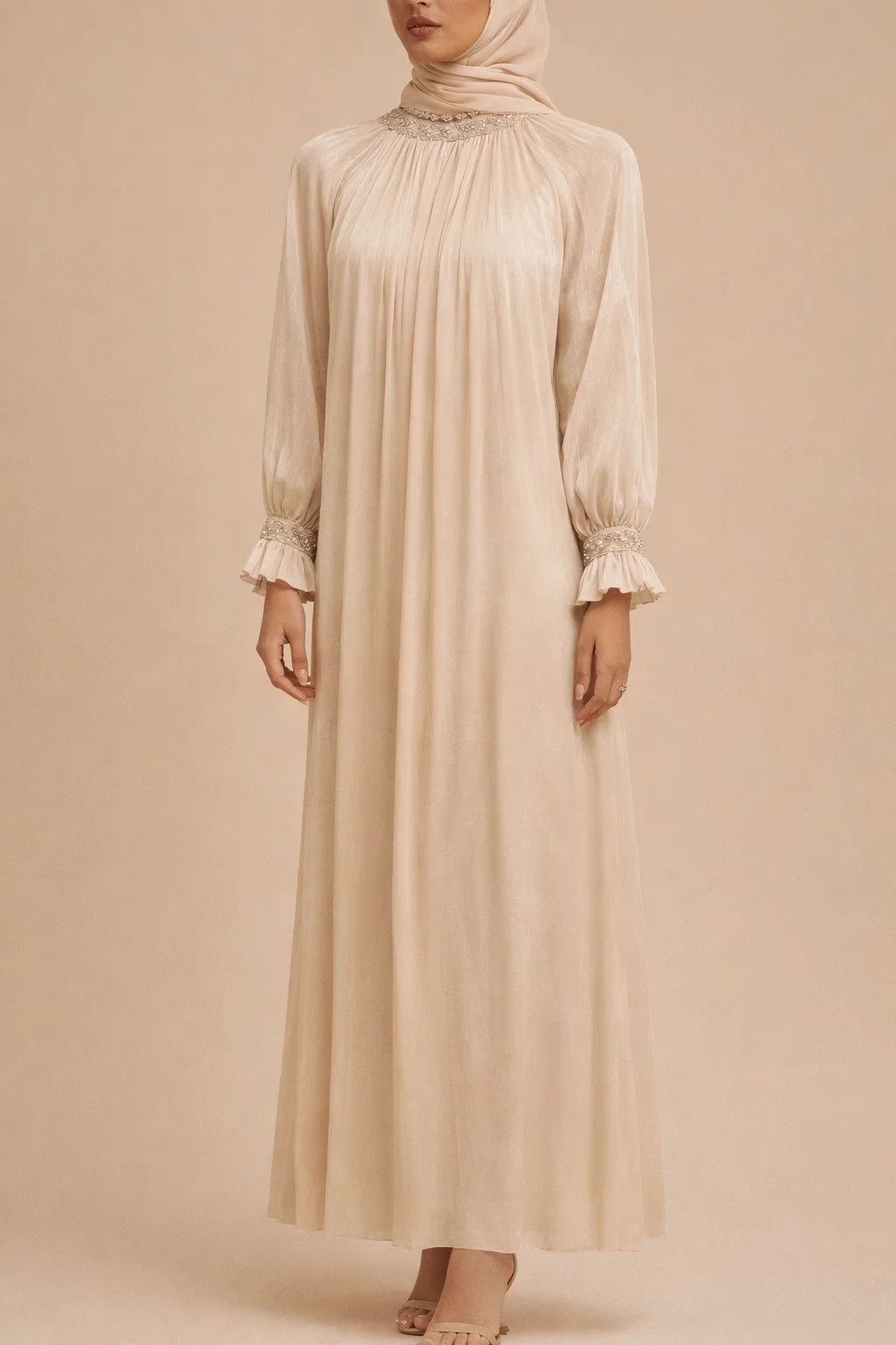 Beige Elaf Abaya