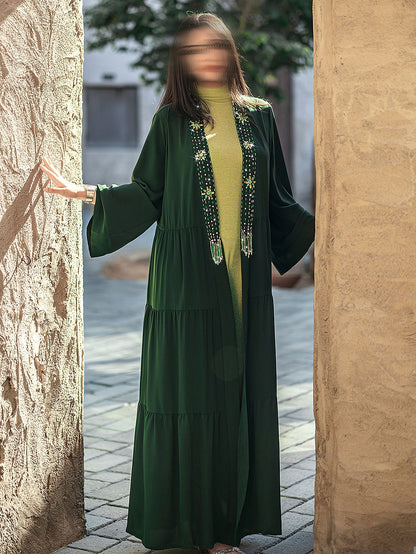 BA4079 Green Idyllic Abaya