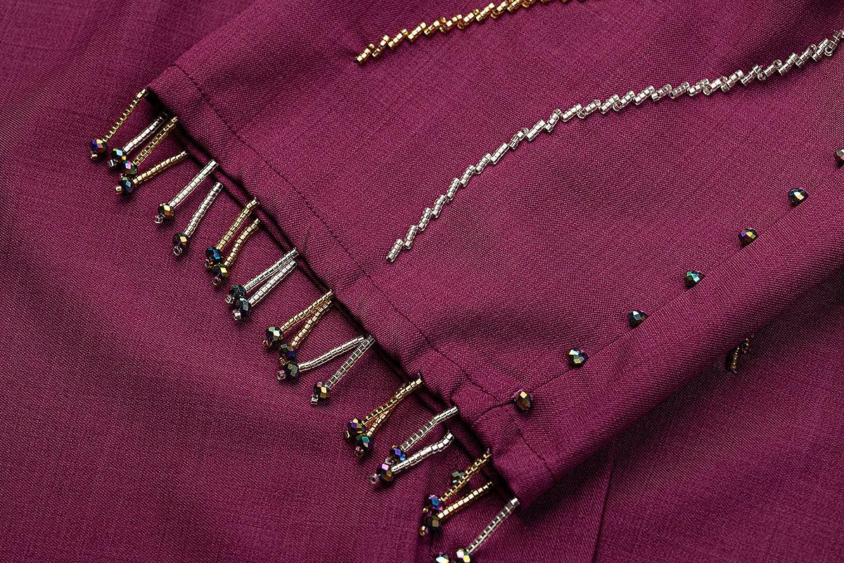 BA4010 Purple Zirconia Abaya