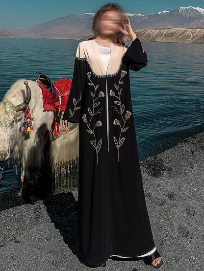 BA5232 Black Morganite Abaya