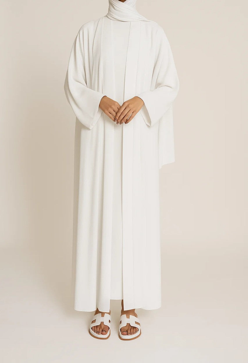 White Mira Abaya