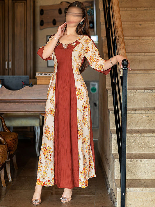 BA5015 Orange Marigold Dress