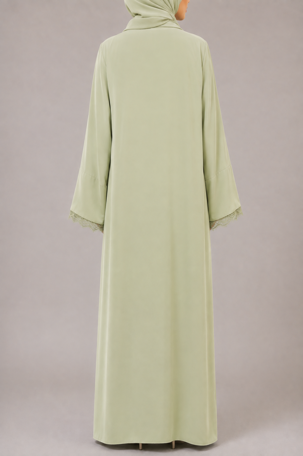Pistachio Symphony Lace Abaya