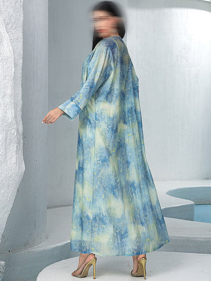 BA5051 Blue Azure Abaya
