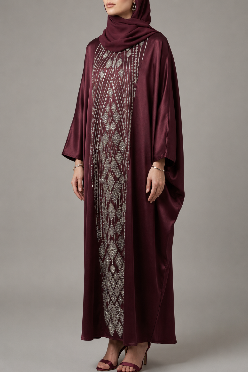 Maroon Ameera Abaya