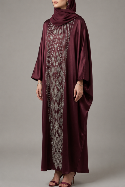 Maroon Ameera Abaya