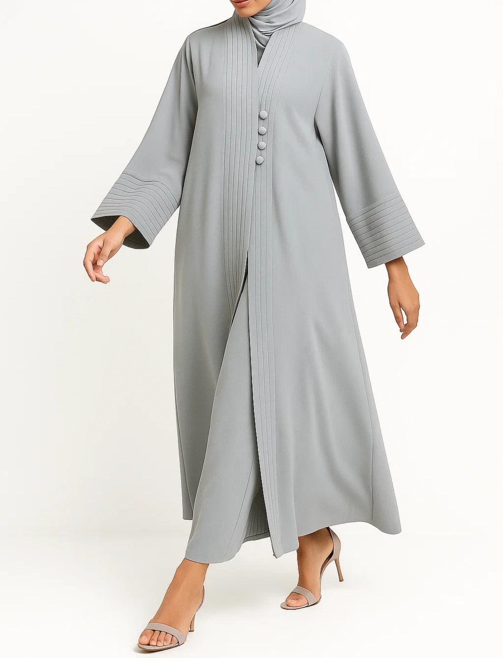 Grey Muse line Abaya