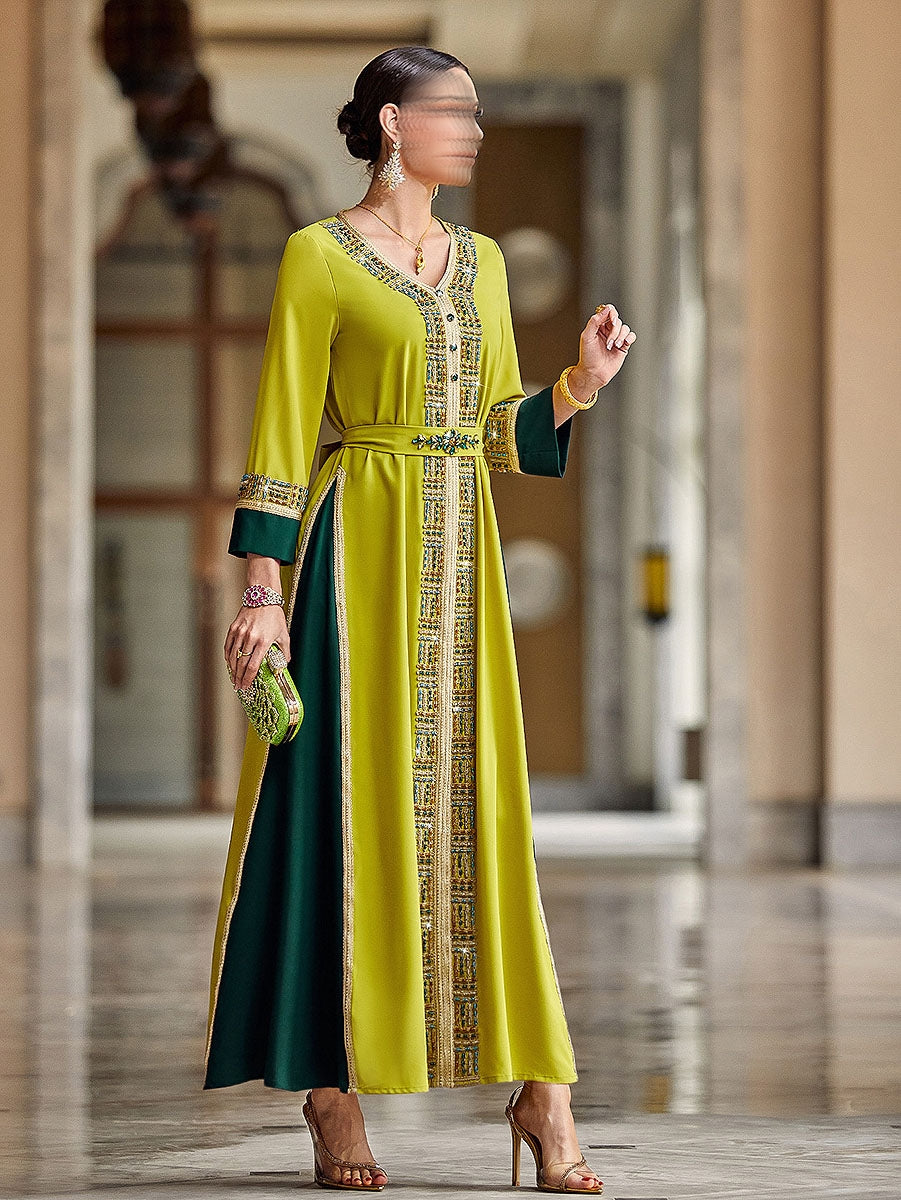 BA4009 Mustard Lime Jalabiya