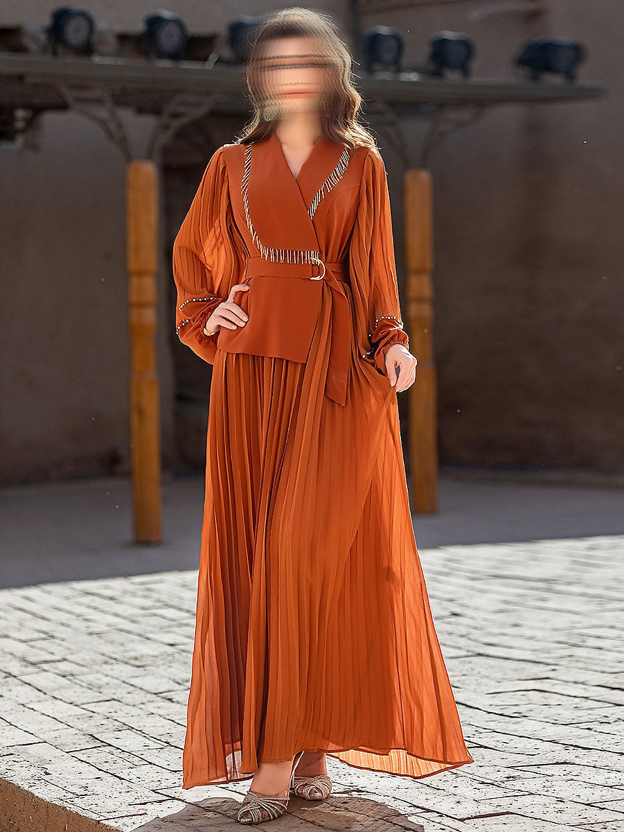 BA5215 Brown Tangerine Dress