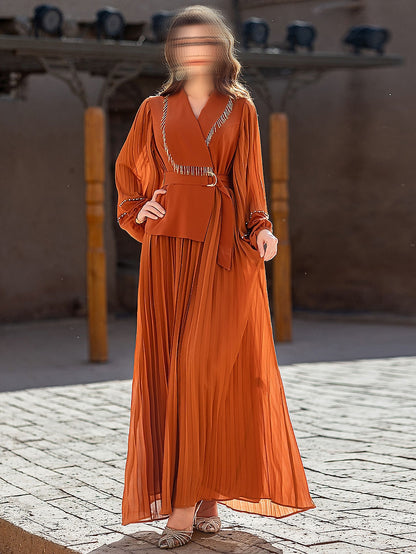 BA5215 Brown Tangerine Dress