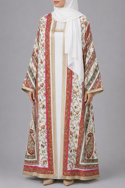 White Zareen Abaya