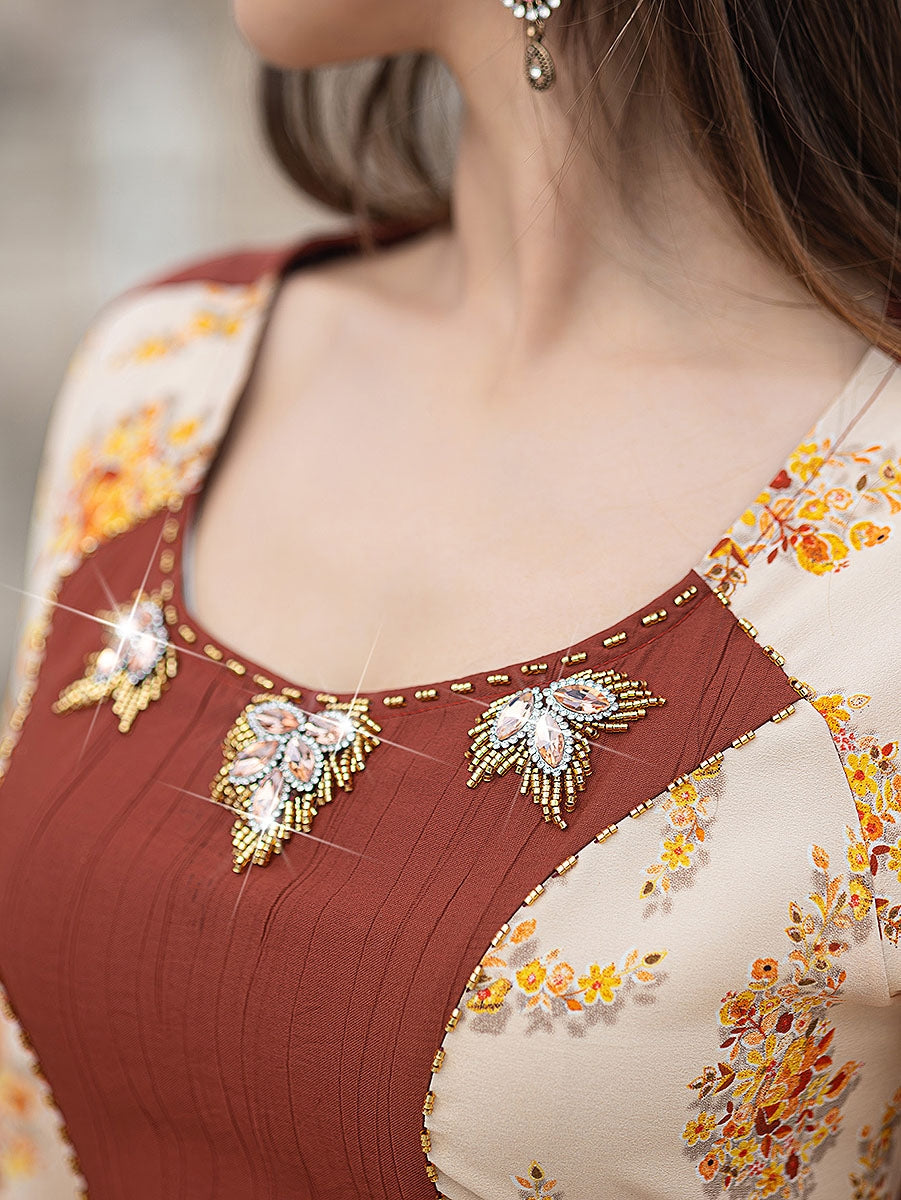 BA5015 Orange Marigold Dress