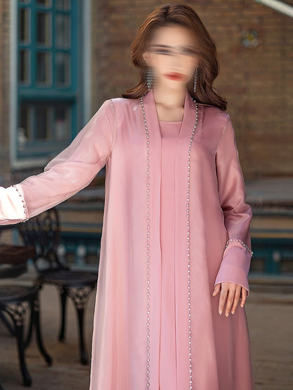 BA5188 Pink Iridescent Dress