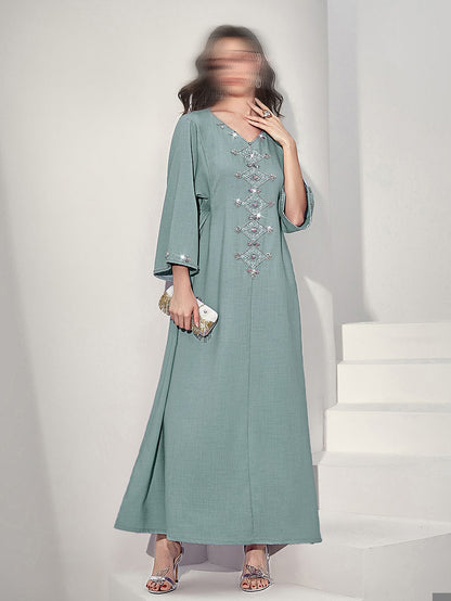 BA502 Blue Astrid Dress