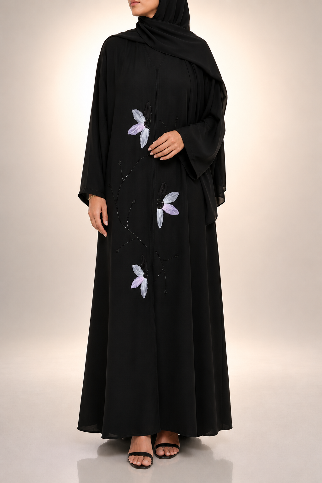 Heaven Flower abaya E18J