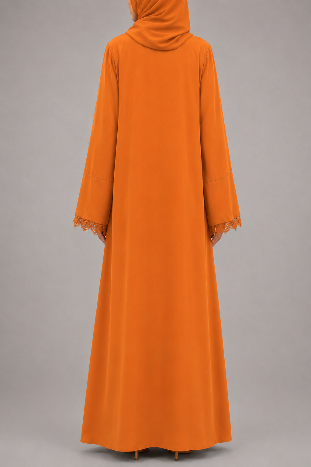 Orange Symphony Lace Abaya