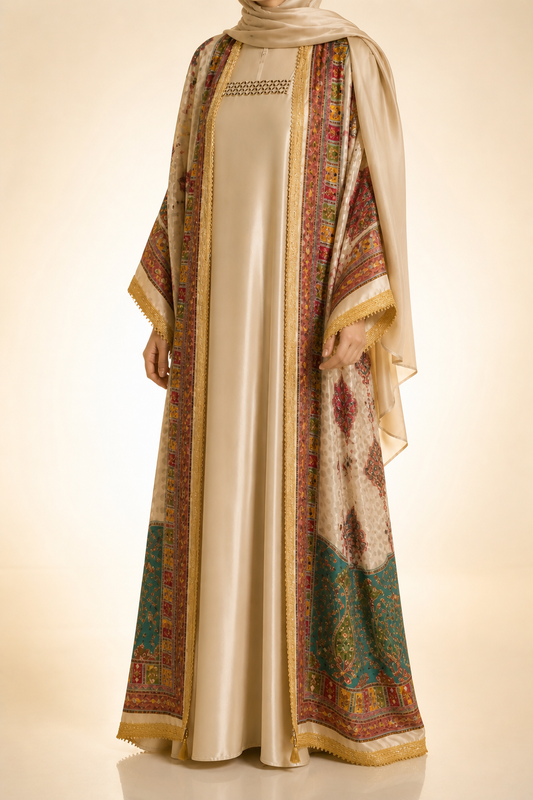 Cream Zareen Abaya