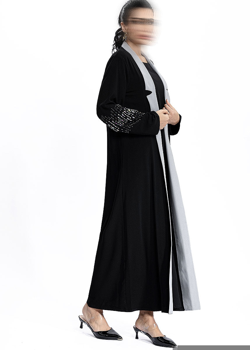 BA6068 Black Celestial Abaya