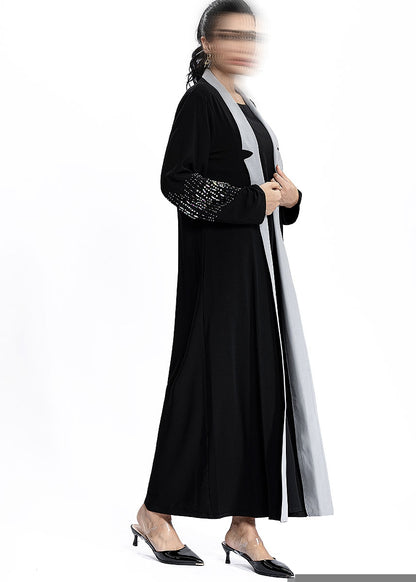 BA6068 Black Celestial Abaya