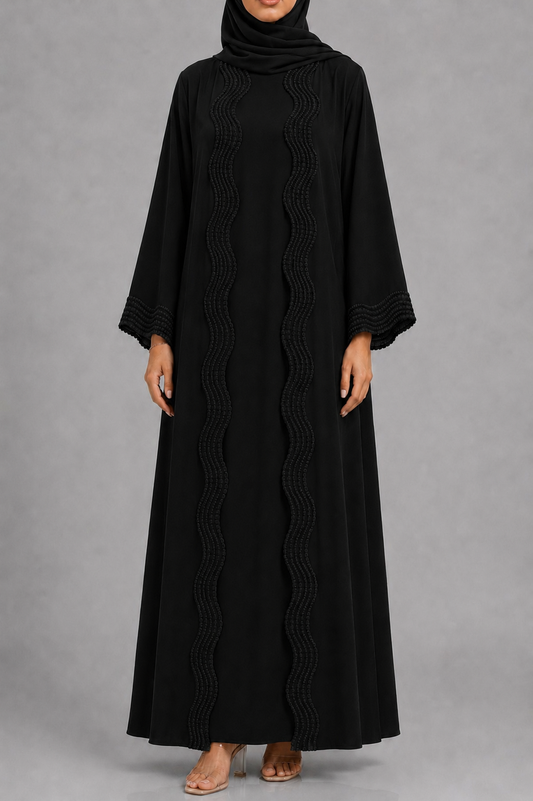 Black lace abaya