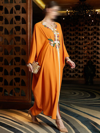 BA3107 Orange Pulchritude Kaftan