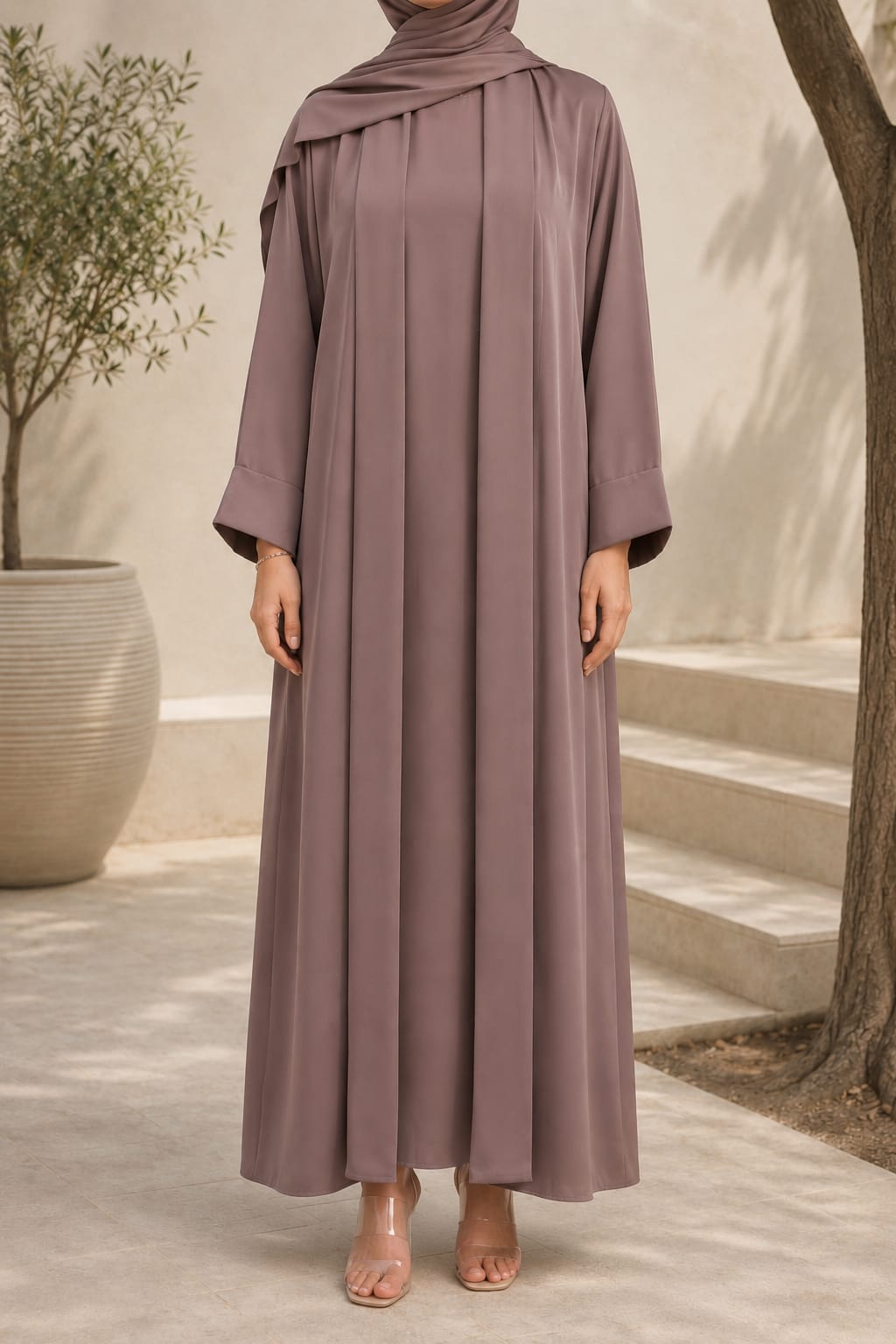 Beige Yara Abaya