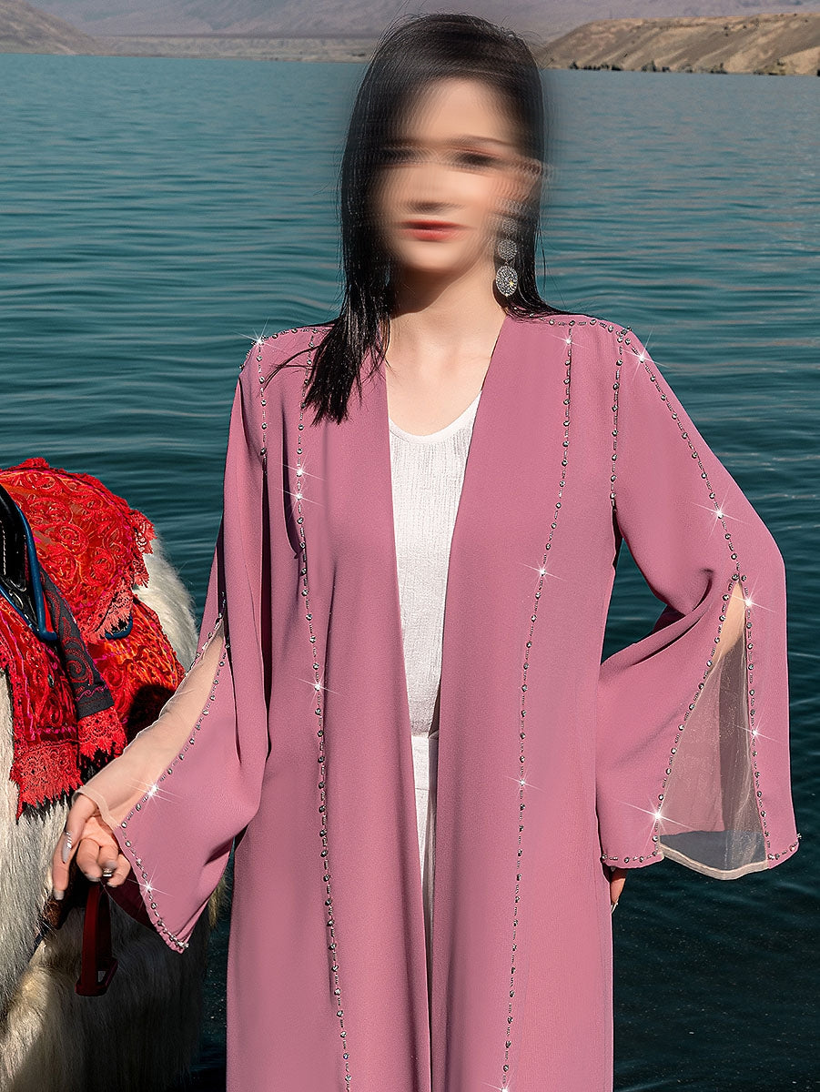 BA4078 Pink Pristine Abaya