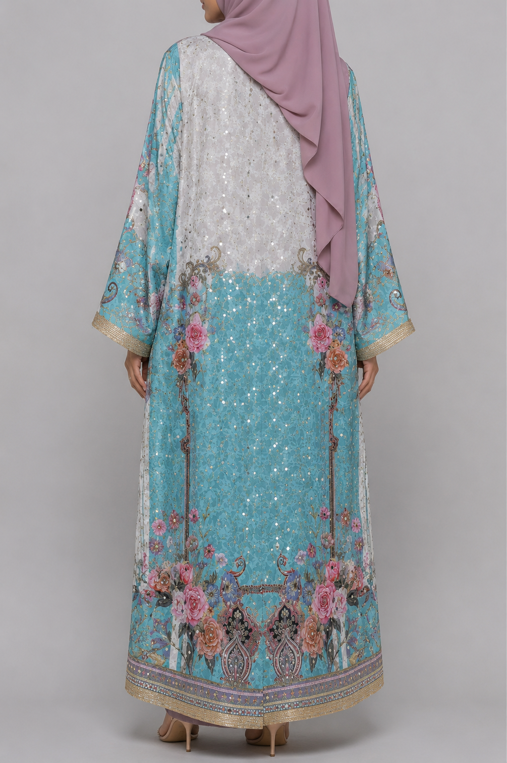 Turquoise Zareen Abaya